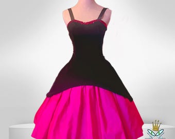Vestido de fiesta midi de tafetán de terciopelo Patra de los años 80, XXS