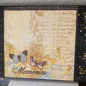 Upcycled Cigar box &quot;memories themed&quot; box, keepsake box, decorative box, jewelry box, gift box, unique gifts