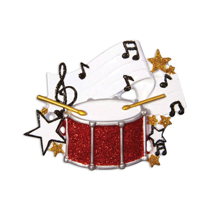 Drums Personalized Christmas Ornament / Snare Drum Ornament / Etsy