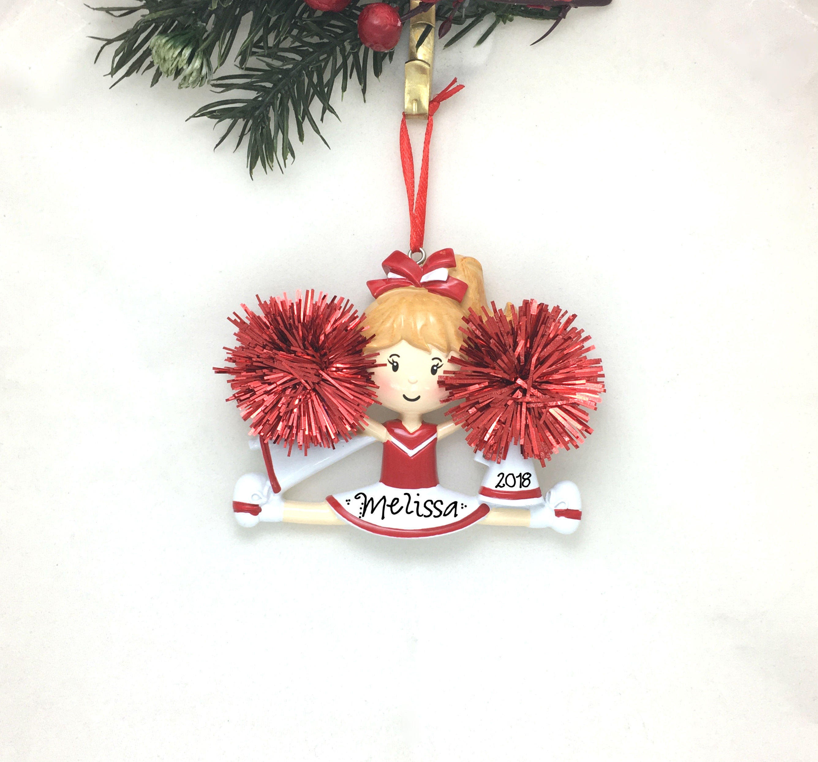 Cheerleader Christmas Ornament 