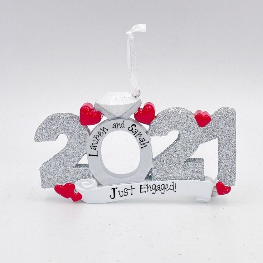 Engagement Personalized Christmas Ornament / 2021 Engagement Ornament…