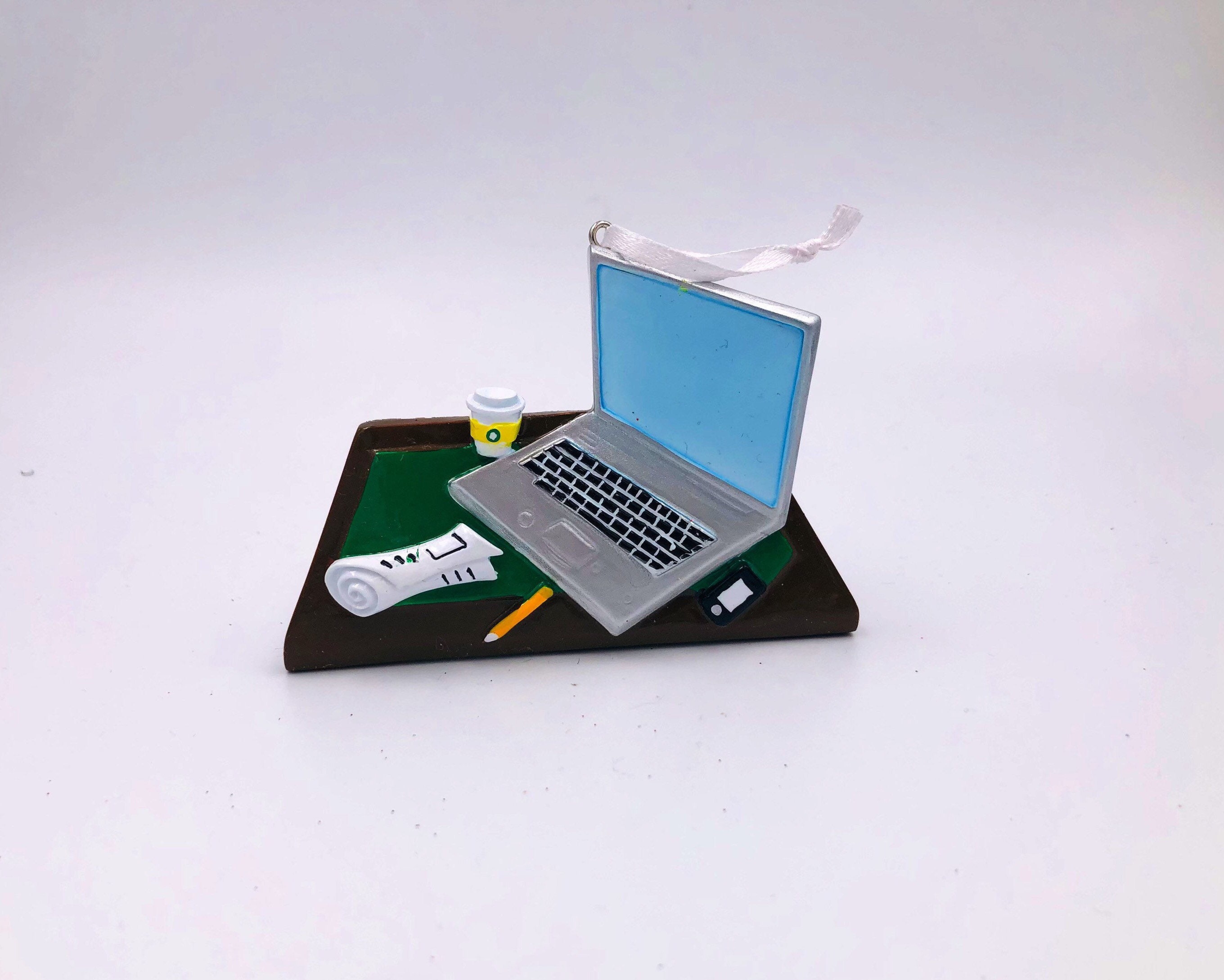 Work From Home Personalized Christmas Ornament / Laptop Etsy