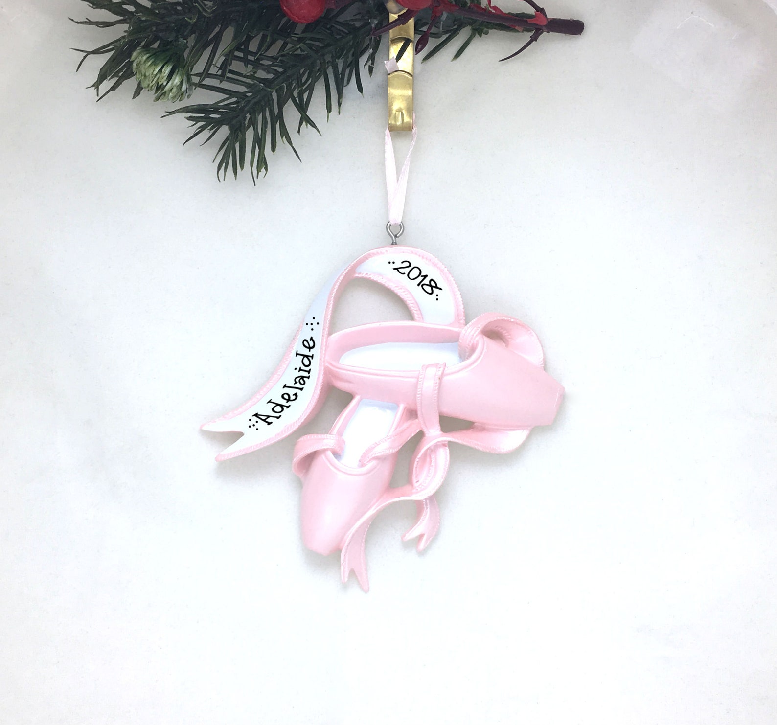 ballet ornament / personalized ornament ballet slippers / little girl ballet ornament / dance ornament / gift for kids