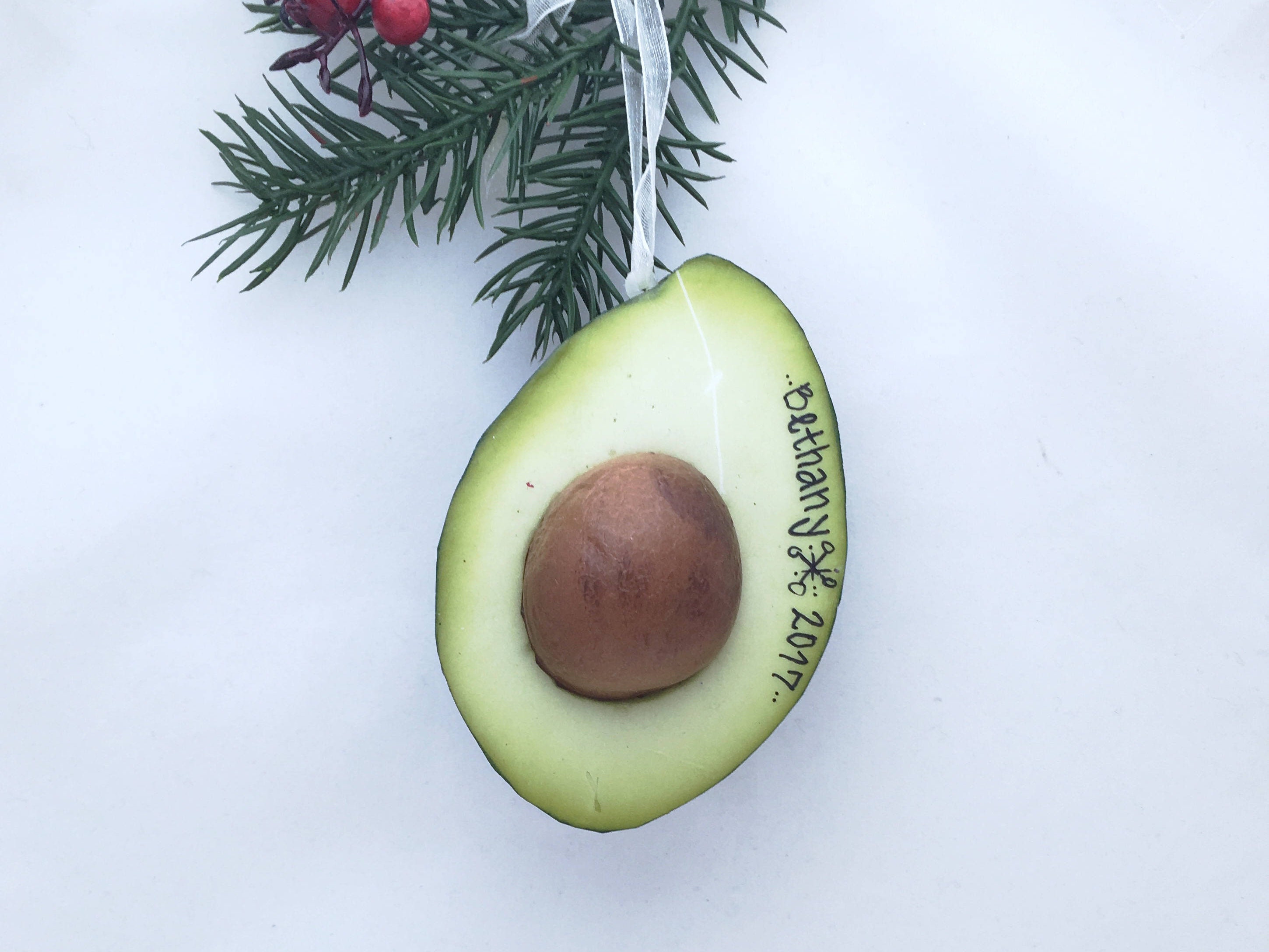 Avocado Ornament / Personalized Christmas Ornament / Avocado Lover / …