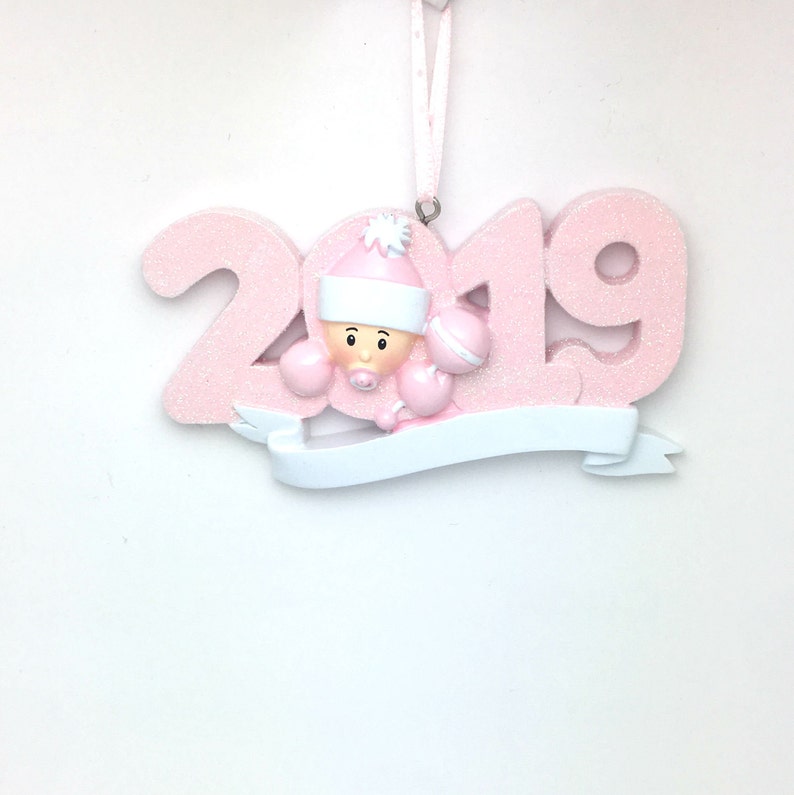 2019 Baby Girl Personalized Christmas Ornament Baby/'s 1st Christmas Baby/'s First Christmas Ornament New Baby Ornament