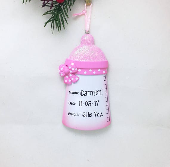 baby bottle christmas ornament