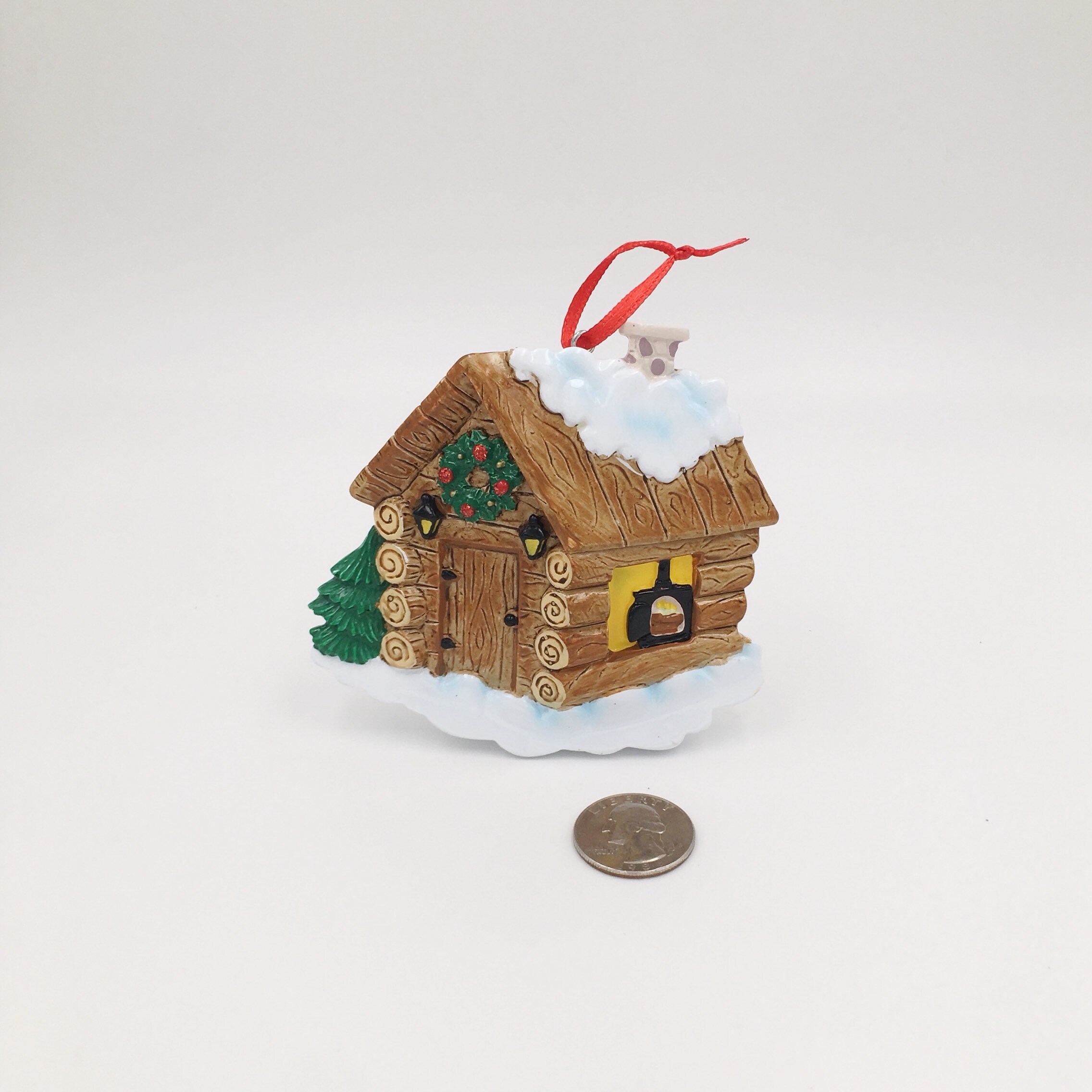 Log Cabin Personalized Christmas Ornament / Cabin Ornament / Etsy