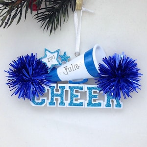 Personalized Christmas Ornament OR1488-B Cheerleader Blue 