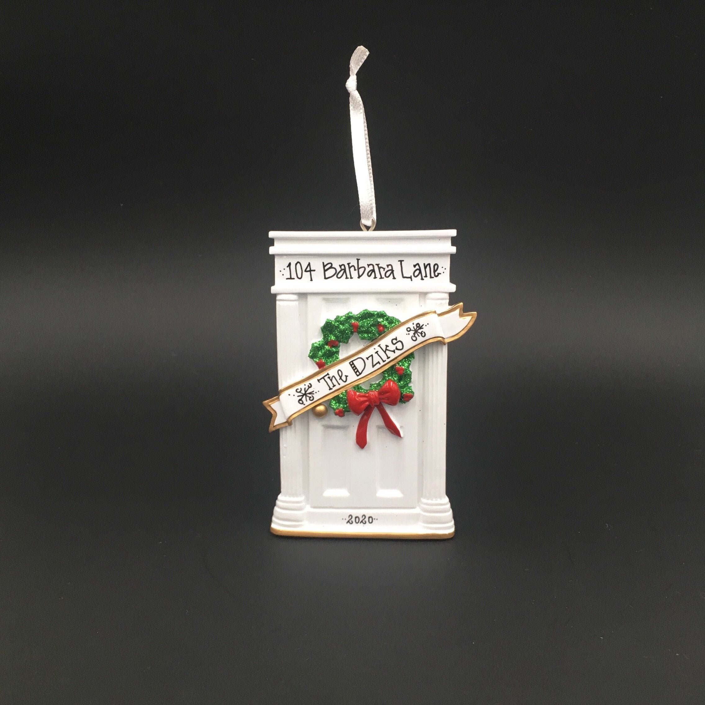 White Door Personalized Christmas Ornament / New Home Ornament / Our …