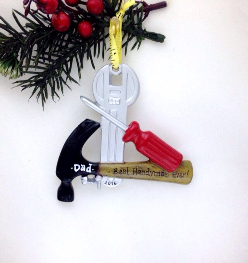Handyman Personalized Christmas Ornament / Carpenter Ornament Etsy