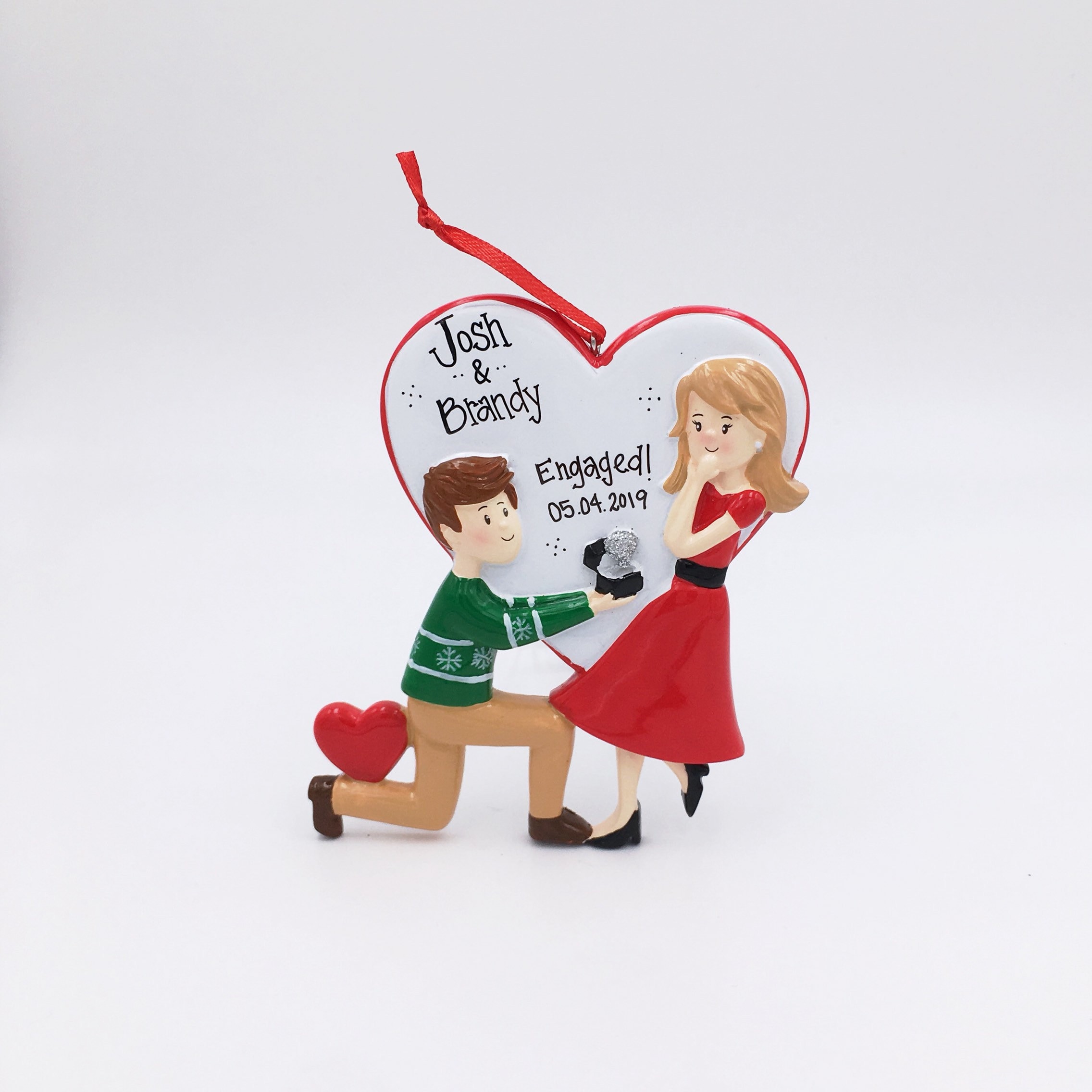 Engagement Personalized Christmas Ornament / Custom Proposal Ornament…
