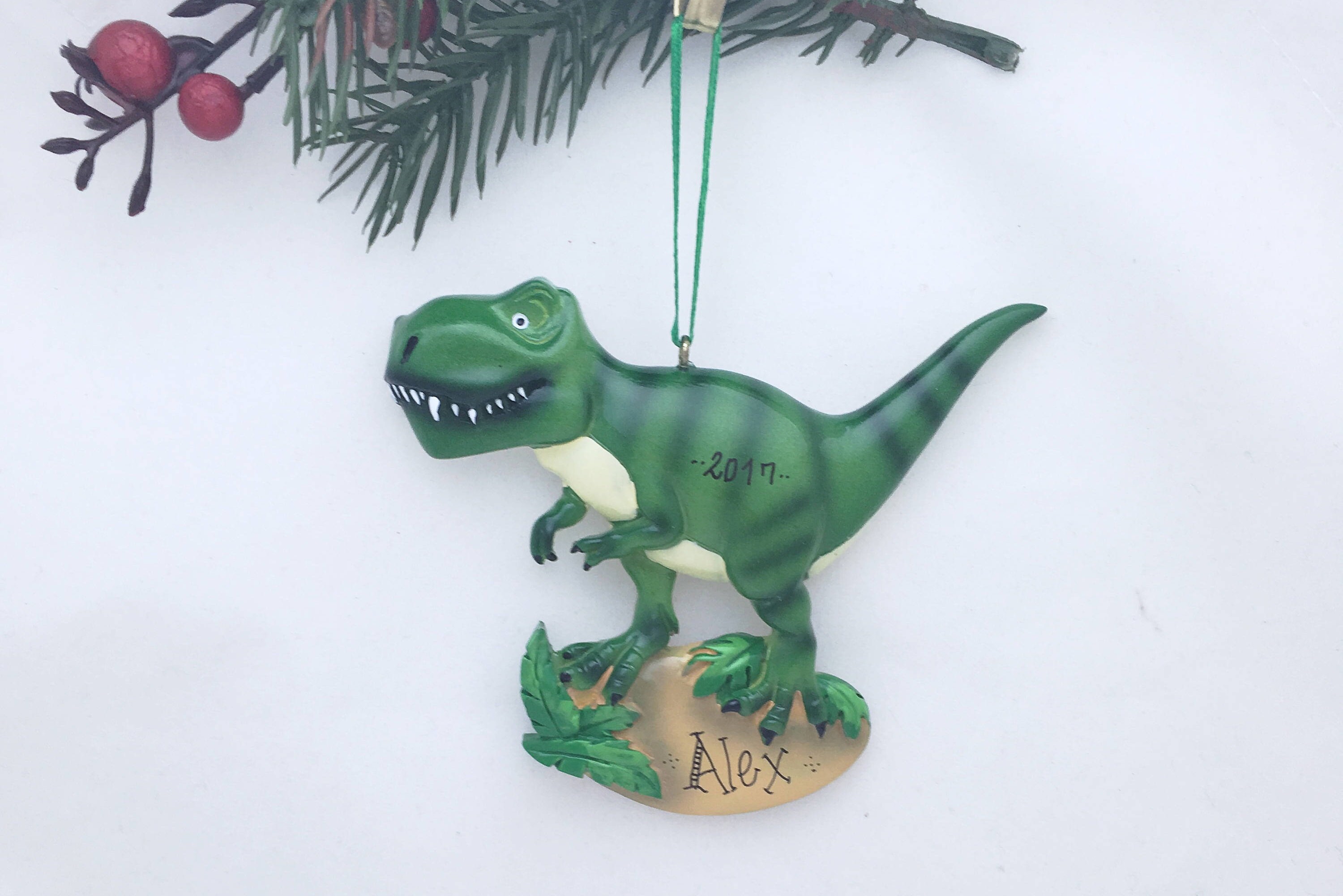 T-Rex Personalized Christmas Ornament