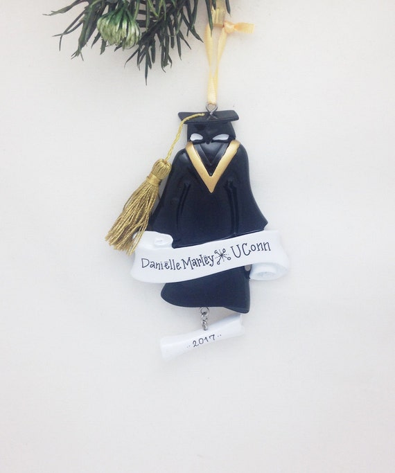 personalized graduation christmas ornament cap and gown etsy graduation christmas ornament
