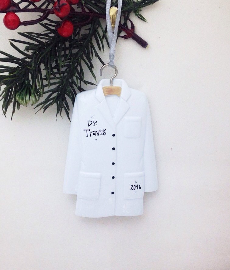 Lab Coat Personalized Christmas Ornament / Doctor Ornament / Med Scho…
