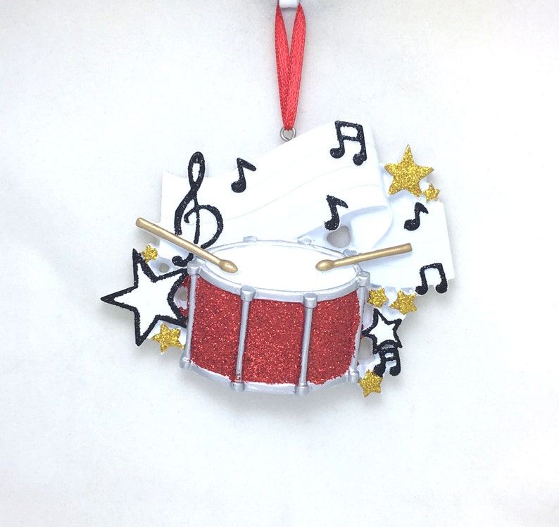 Drums Personalized Christmas Ornament / Snare Drum Ornament / Etsy