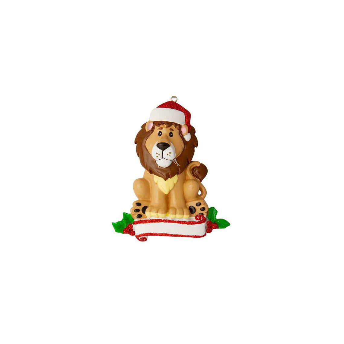 Christmas Lion Personalized Ornament Etsy