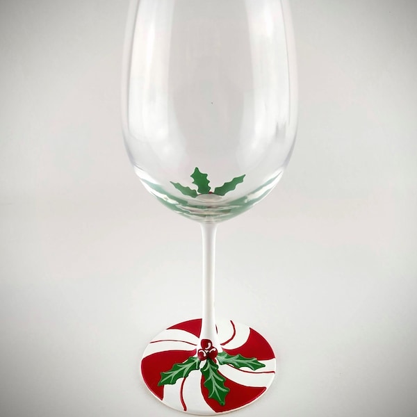 Holiday Wine Glasses Etsy