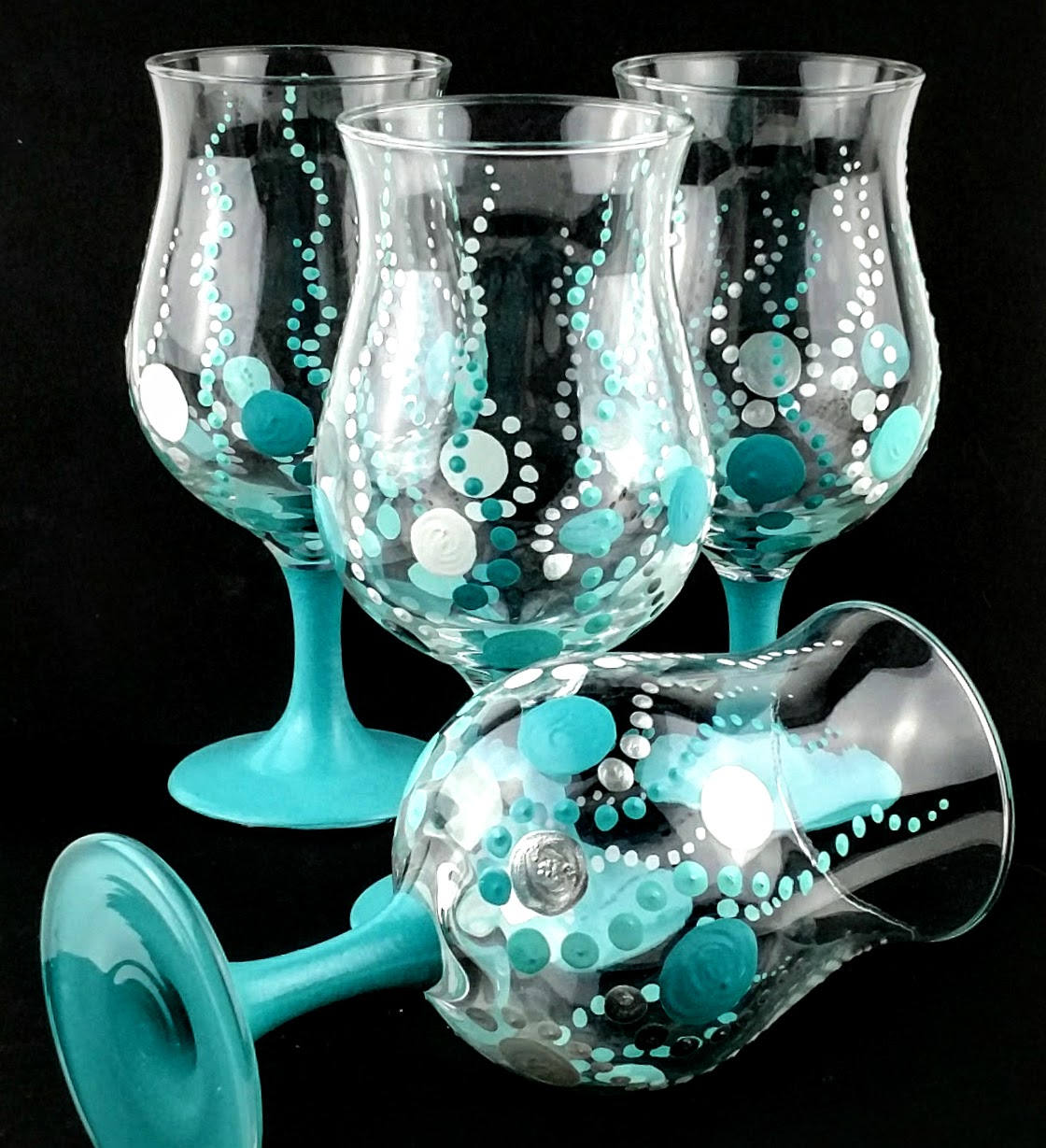 turquoise glassware