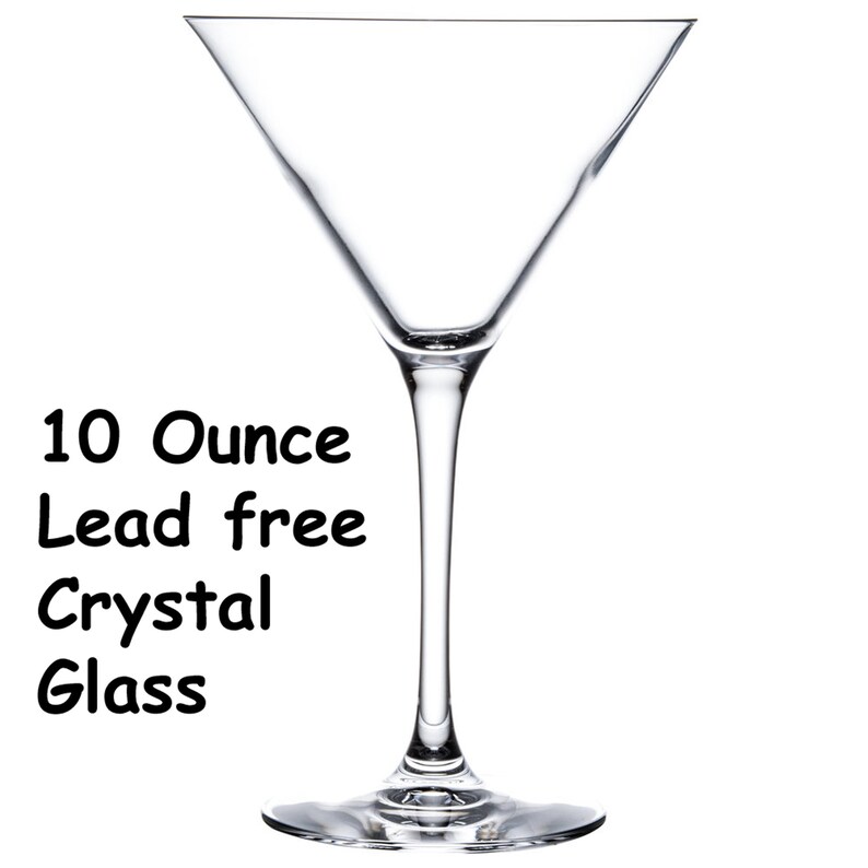 Blue Sky Martini Glass Birds in Flight Hand Painted Etsy