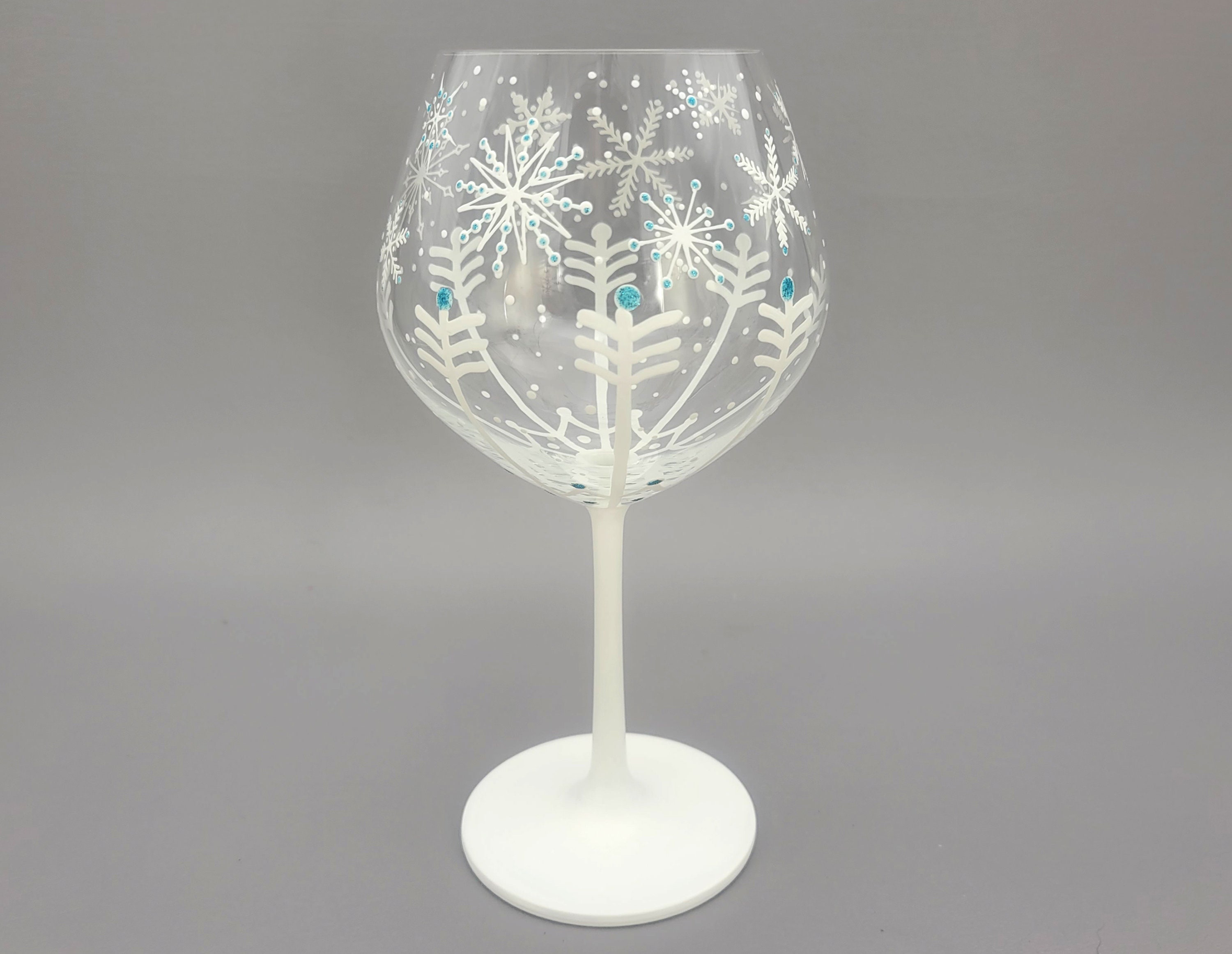 Hand Painted Wine Glasses - Harvest Leaf - Handmade in the USA