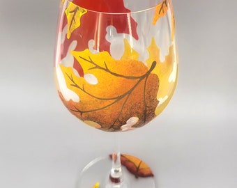 Hand Painted Wine Glasses Orange Essential Oil Beeswax & Hemp Candles –  Point Unbroken