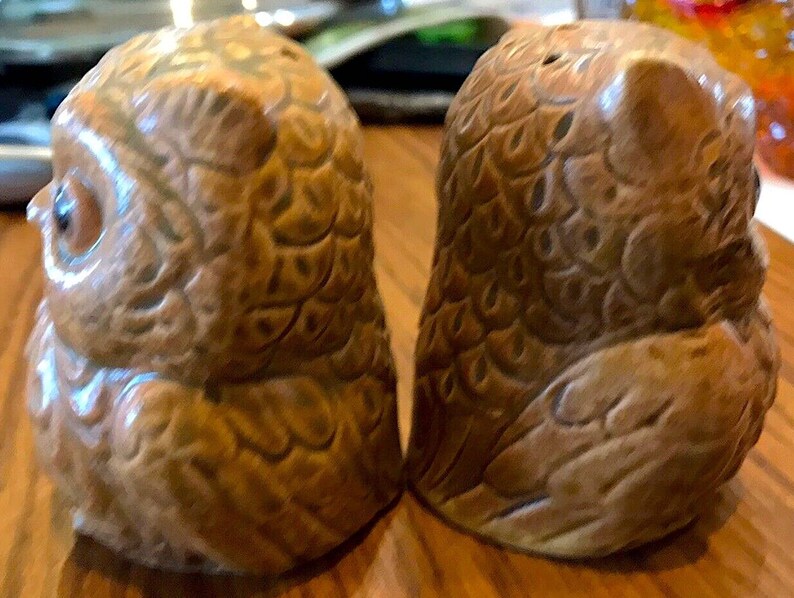 Vintage Ceramic Owl Salt and Pepper shakers