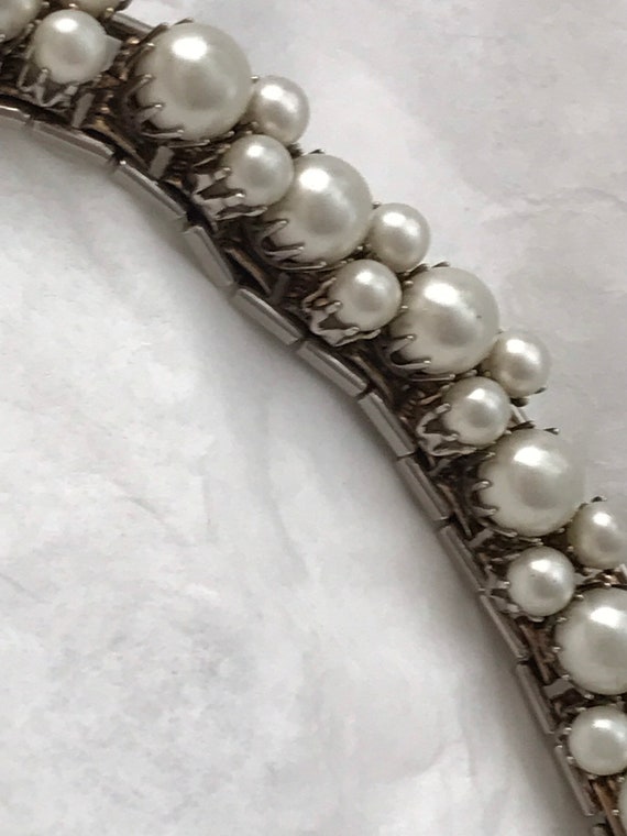 Vintage Faux Pearl Bracelet - image 1