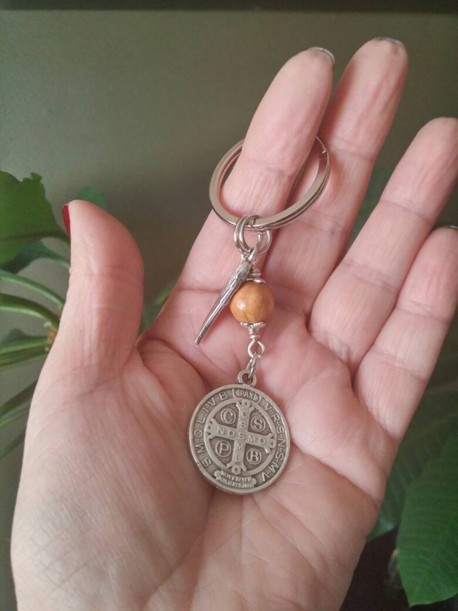 Saint Benedict Key Chain. Gift for Godfather. Baptism - Etsy