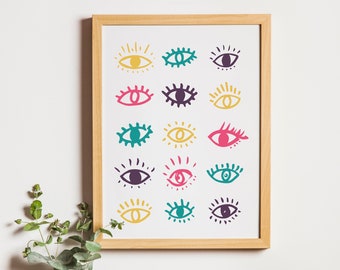 Impresión de ojos - Impresión de ojos digital - Colorido