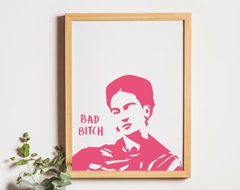 Bad Bitch - Frida Kahlo - Impresión digital - Rosa