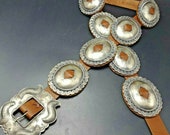 HUGE Geraldine Yazzie NAVAJO Sterling Silver 1st Phase REVIVAL Concho Belt
