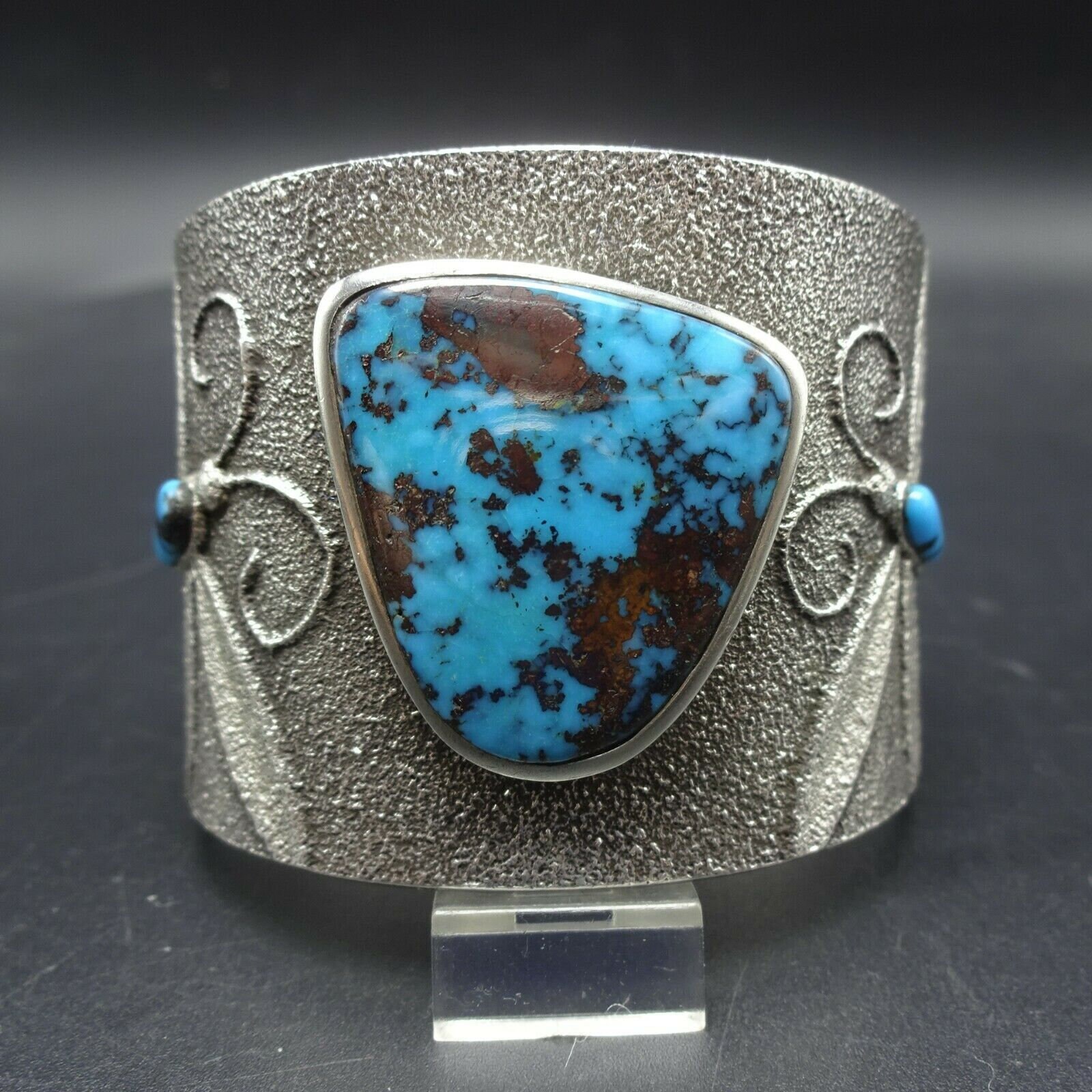 Darryl Dean Begay NAVAJO Tufa Sterling Silver CANDELARIA TURQUOISE