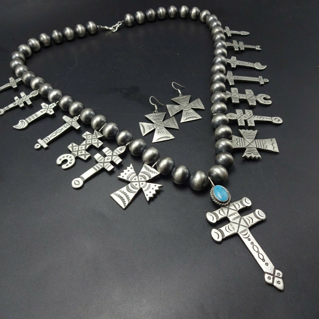 Lorenzo James NAVAJO Stamped Sterling Silver Variety CROSS