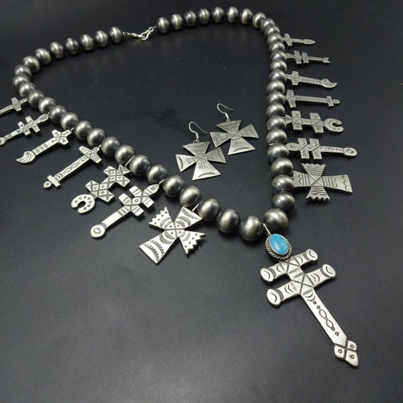 Lorenzo James NAVAJO Stamped Sterling Silver Variety CROSS