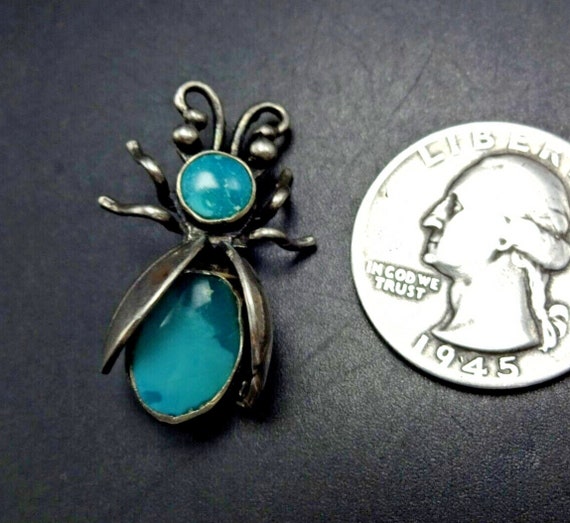 Old Pawn NAVAJO MAISEL'S Sterling Silver TURQUOIS… - image 2