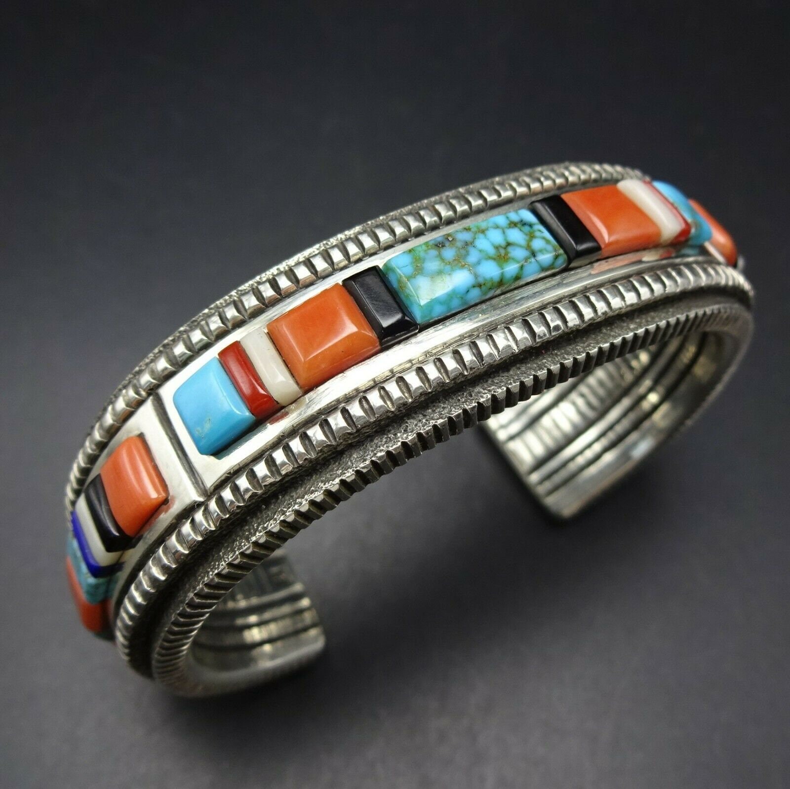 Navajo Pearl Handmade Turquoise Leather Adjustable Bracelet