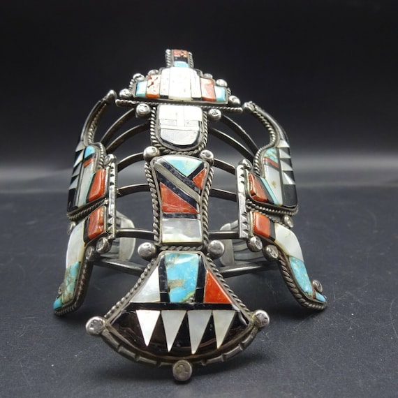zuizui　アンティークブレス Museum Quality TEDDY WEAHKEE Vintage Zuni KNIFEWING Cuff Bracelet
