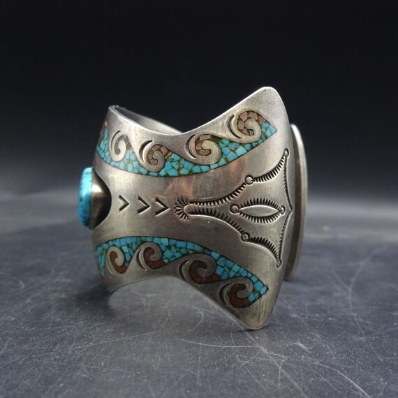 CHARLIE SINGER Navajo Vintage Sterling Silver TUR… - image 8