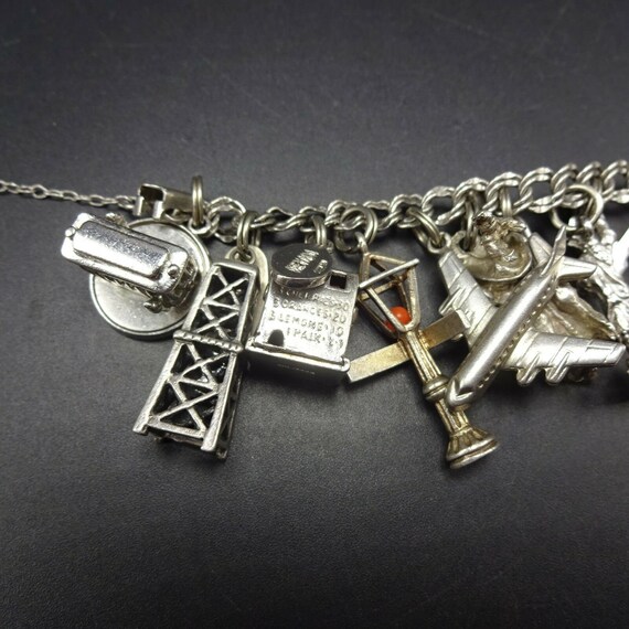 ANTONELLI N6921794125 関税送料込 Vintage US and WORLD TRAVEL Sterling Silver Charm Bracelet