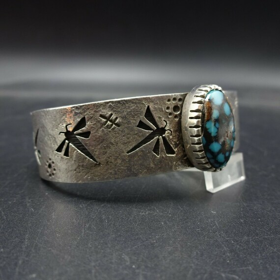 KEE YAZZIE Vintage Navajo Sterling Silver TURQUOI… - image 6