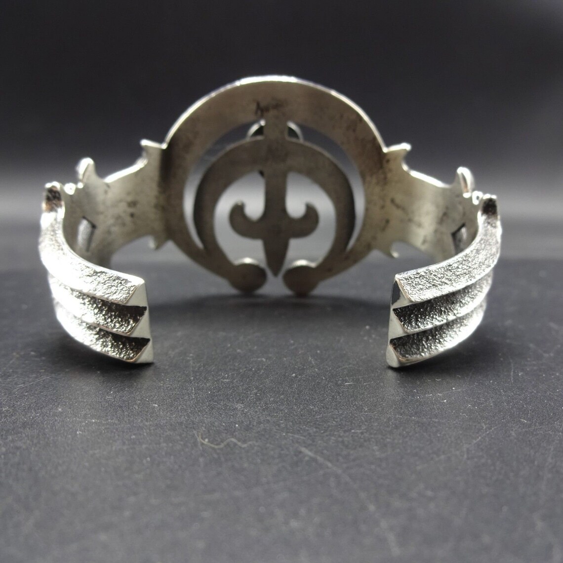 Bracelet Navajo En Argent 925 Aaron Anderson D'occasion - Style Cuff, Couleur Argent, Signes D'usure