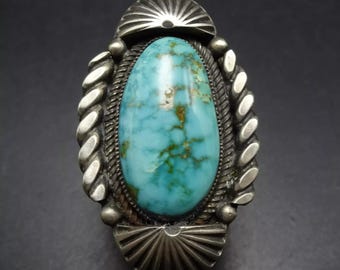 Vintage BEAUFORD DAWAHOYA Hopi Sterling Silver Overlay RING Size