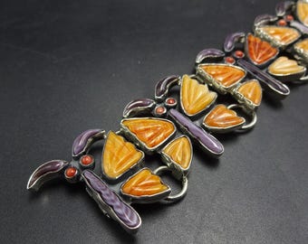 FEDERICO JIMENEZ Sterling Silver ALI'S Butterfly Link Bracelet