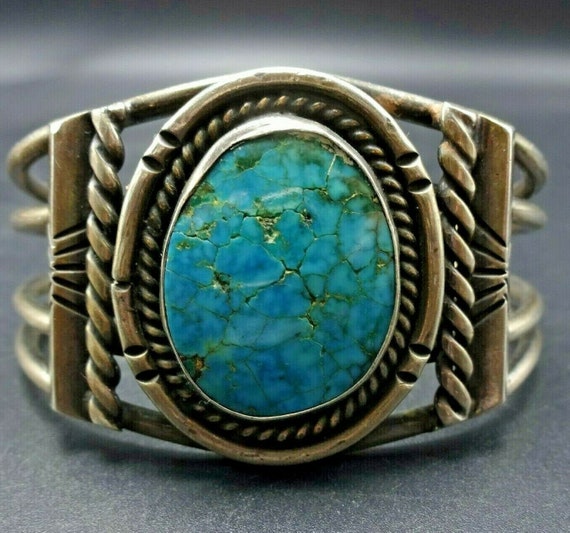 Authentic Vintage Native American Navajo Orville Sterling Silver Chisel Bracelet Authentic Vintage Native American Navajo Orville Sterling Silver Chisel Bracelet