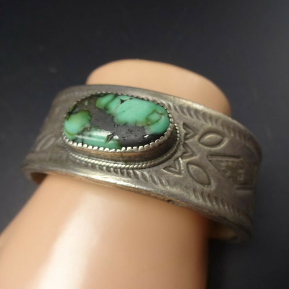 HEAVY Ingot Silver Vintage Navajo Sterling and DA… - image 3