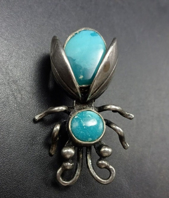 Old Pawn NAVAJO MAISEL'S Sterling Silver TURQUOIS… - image 10