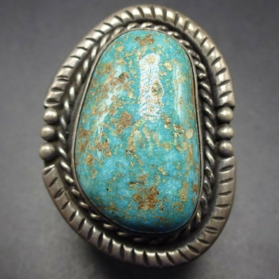 Sweet Vintage Native American Navajo Pilot Mountain Turquoise Sterling Silver Hair Barrette Old Sweet Vintage Native American Navajo Pilot Mountain Turquoise Sterling Silver Hair Barrette Old