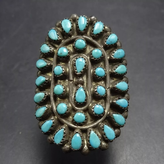 Native American Intricate!! Vintage Navajo Snake Eyes Turquoise Sterling Silver Necklace Old Native American Intricate!! Vintage Navajo Snake Eyes Turquoise Sterling Silver Necklace Old