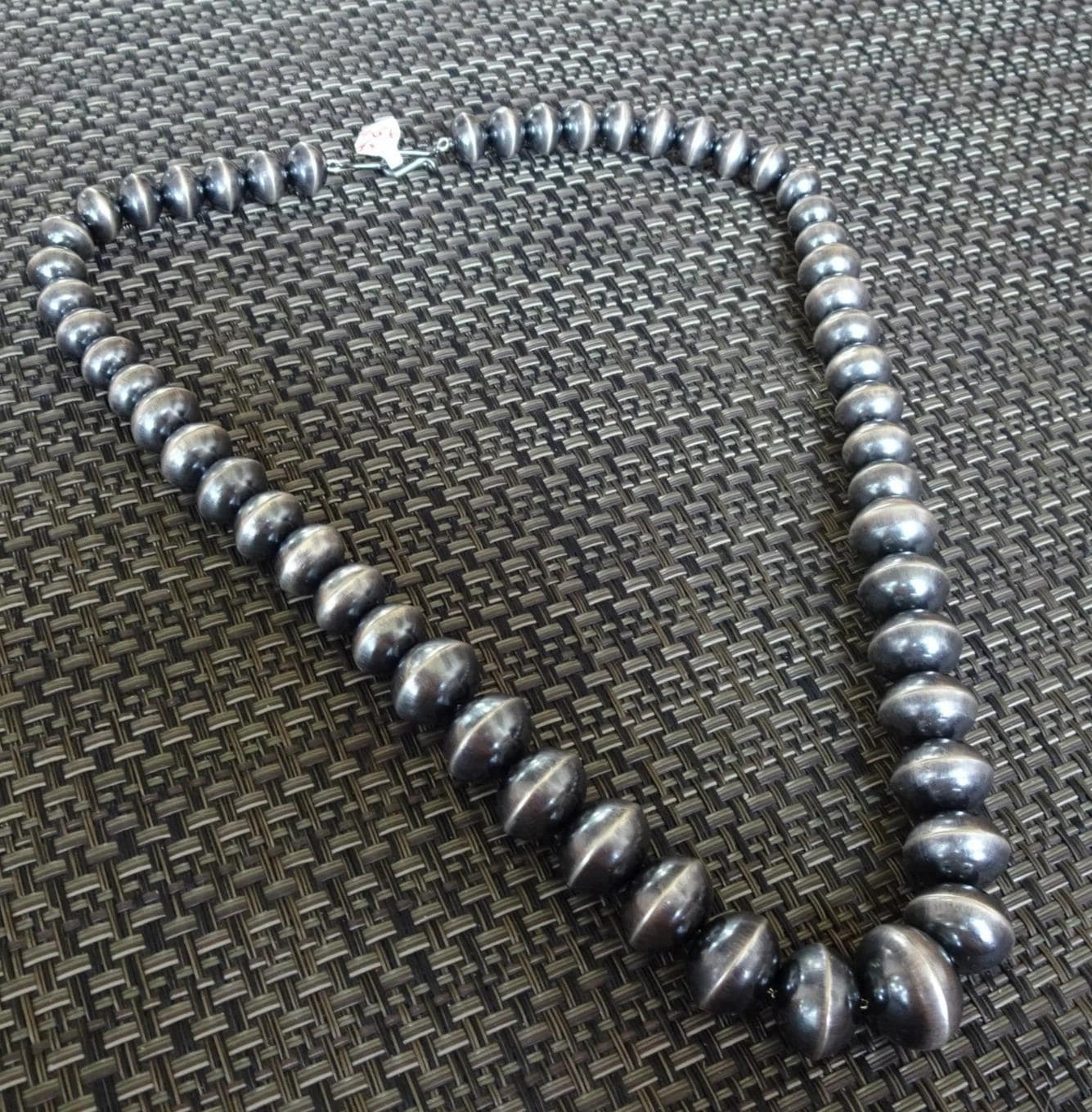 LILLIAN YAZZIE Handmade Sterling Silver NAVAJO Pearls 25