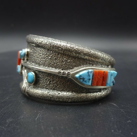 Unique! Navajo Sunface Tufa Casted Arrows Sterling Native American Jewelry Silver Bracelet Unique! Navajo Sunface Tufa Casted Arrows Sterling Native American Jewelry Silver Bracelet